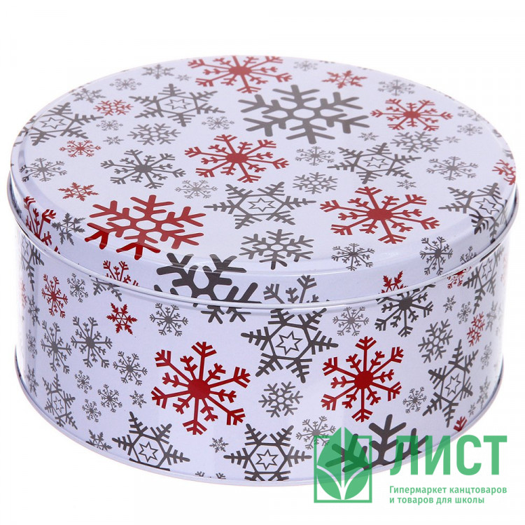 Банка жестяная "Снежинка" 19,8*9см 2700мл арт.894-435