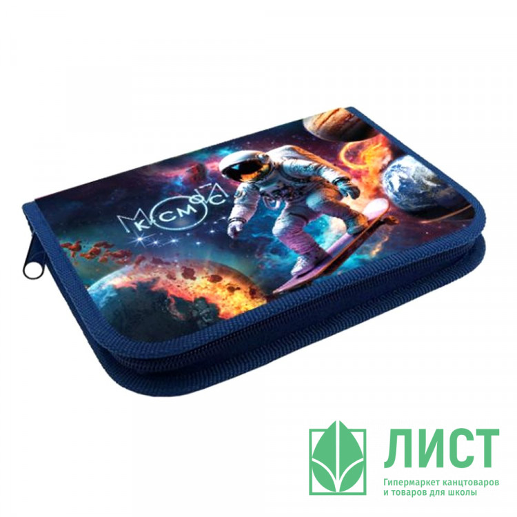 Пенал 1 отделение с откидной планкой (ОНИКС) ПКК 07-5 Мой космос ламиннированный картон арт.86568
