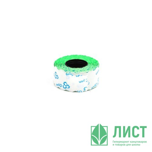 Этикет-лента 26*16 волна зеленый 1000шт/рулон (Ст.10/120)