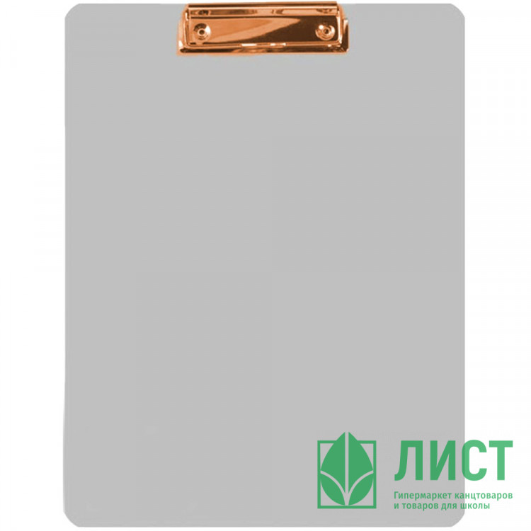 Планшет А4 пластик лавандово-пепельный deVENTE с выдвижным подвесом с металлическим прижимом цвета розового золота арт.3034516 (Ст.12/48)