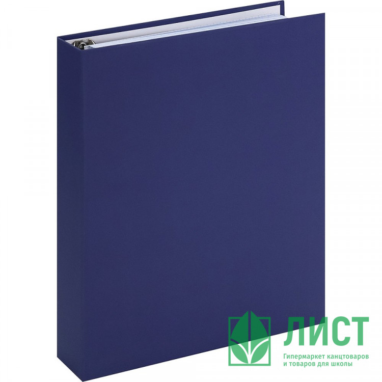 Тетрадь на кольцах А5 клетка 120 листов (Prof-Press) Однотонный синий-2 софт-тач арт.120-0155
