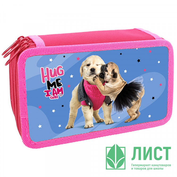 Пенал 3 отделения (Оникс) ПКТ 12-20 Целовашки-обнимашки 190х110мм полиэстер сублимация