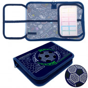 Пенал 1 отделение с 2 откидными планками (Оникс) ПКТ 09-22-19 Сила футбола Maxi 200х140х40мм ткань арт.87782