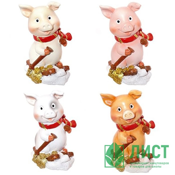 Статуэтка символ года Свинка 7,7см ассортимент арт.722166
