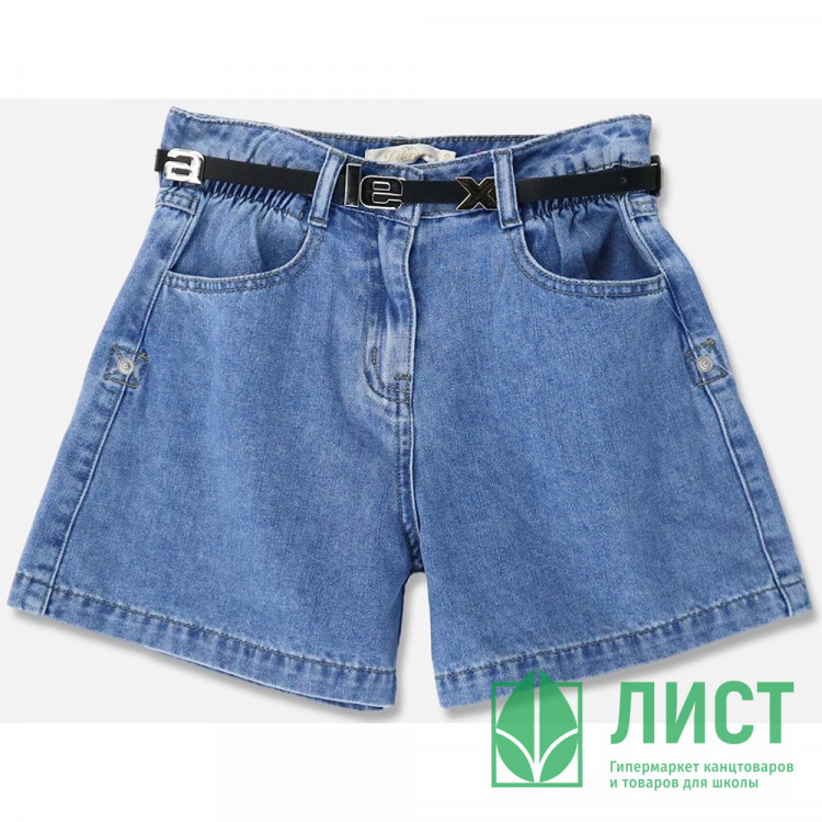 Шорты для девочки арт Deloras 21790 размер 34/134-44/164 цвет джинсовый синий