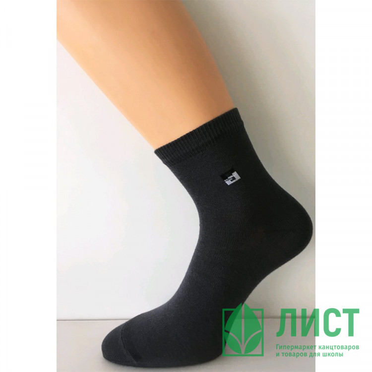 Носки детские арт.3С27 р.18-20 хлопок 90% полиамид 7% эластан 3% цвет черный для мальчика (Юстатекс)