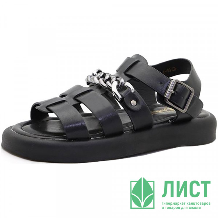 Сандалии для девочки (Мария и Джентльмен) черный верх-искусственная кожа подкладка-искусственная кожа артикул RC134_GL16-1
