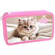 Пенал 2 отделения (ОНИКС) ПКТ 11-20 Пушистое счастье 190х110мм полиэстер арт.86942