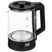 Чайник стекло 1,8л Homestar, арт. HS-1008, черный, 1500Вт