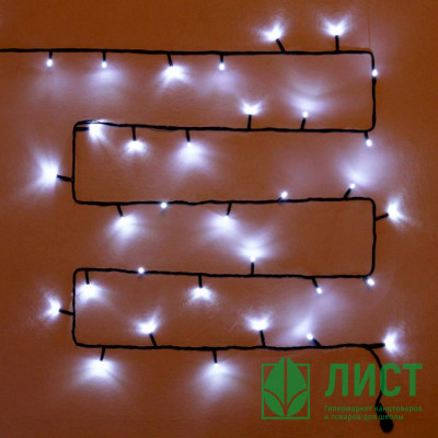 Гирлянда эл. уличная точечная 25м 300LED цв.белый (т.провод) (можно соеднять) 8реж IP-54 арт.183-752 Гирлянда эл. уличная точечная 25м 300LED цв.белый (т.провод) (можно соеднять) 8реж IP-54 арт.183-752