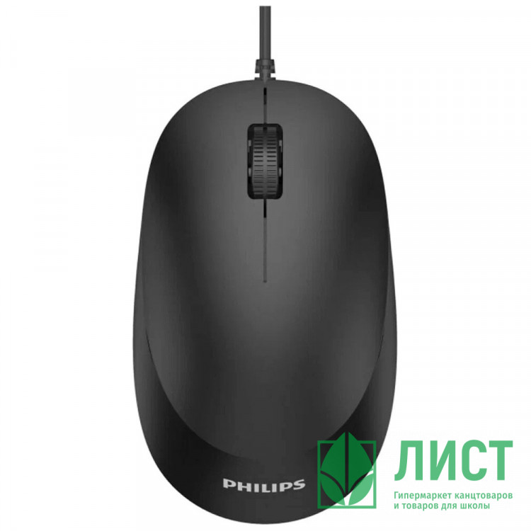 Мышь провод. Philips SPK7207 3кнопки,USB 2.0,1200dpi цв.черный
