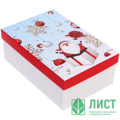 Коробка подарочная 21*14*8см &quot;Весёлый праздник&quot; арт.214-481 Коробка подарочная 21*14*8см "Весёлый праздник" арт.214-481