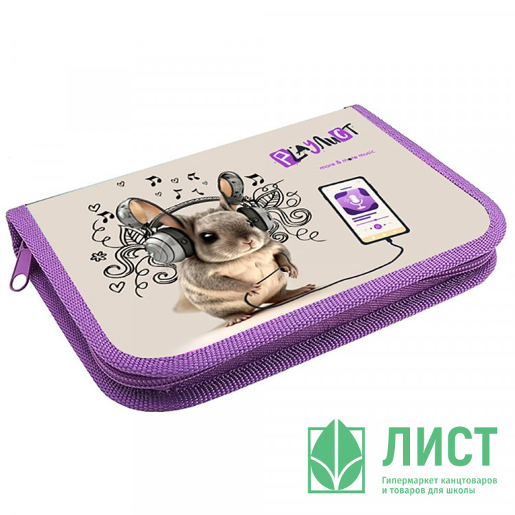 Пенал 1 отделение Оникс ПКТ 04-20 Шиншилла 190х130мм полиэстер