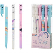 Ручка гелевая ПИШИ-СТИРАЙ (МС) синяя Планета кошек 0,35мм арт.K9907 (Ст.12)