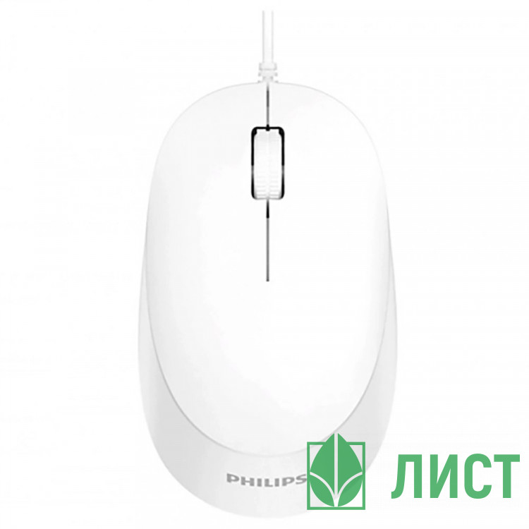 Мышь провод. Philips SPK7207 3кнопки,USB 2.0,1200dpi цв.белый