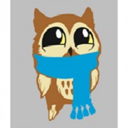 Фигура 2-d  "Сова в шарфе" пенопласт