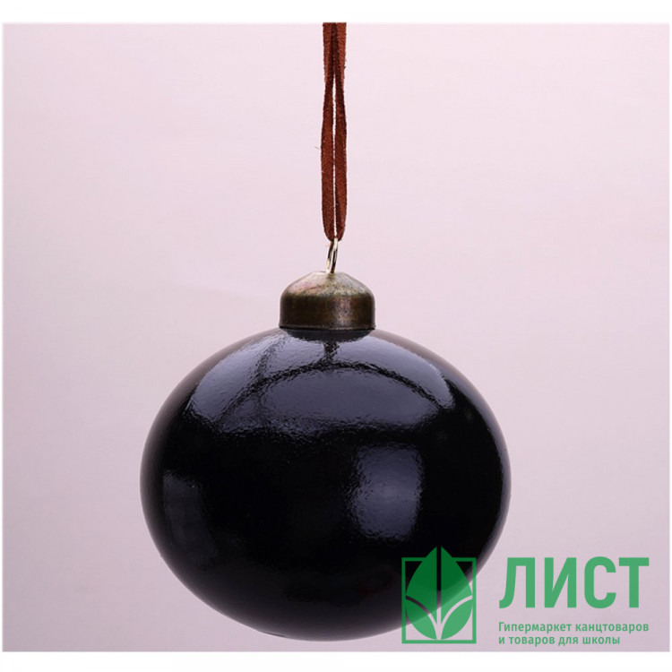 Шар пластик 08см глянцевый цв.черный 322 арт.РШ2722