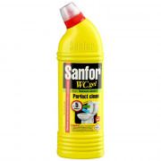 Чистящее средство для сантехники Sanfor 1000г WC, гель, лимонная свежесть арт.1954 (Ст.10)