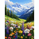 Алмазная мозаика 30х40см (Феникс) Альпийские луга без подрамника полное заполнение арт.71368