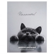 Дневник школьный твердая обложка (Феникс) Британский кот матовая ламинация арт.72733