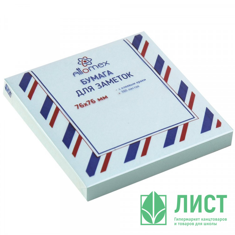 Блок самоклеющийся 76*76 100л голубой (Attomex) арт.2010710 (Ст.)