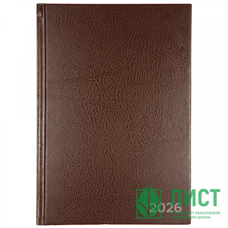 Ежедневник датированный 2026 "Attomex" A5 (140x210 мм) 336 стр, офсет 60 г/м², твердая обложка из бумвинила, тиснение фольгой, бордовый