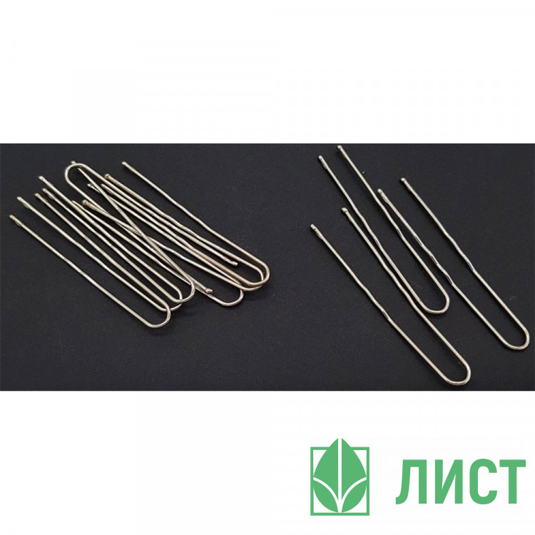 Шпильки для волос 10шт серебро 6см