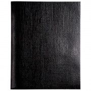 Тетрадь А5 клетка 48 листов бумвинил скоба (Hatber) Metallic Черная арт 48Т5бвВ1