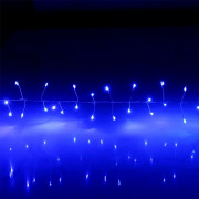 Гирлянда электрическая для дома нить 02м 150LED "Мишура" цвет синий (светлый провод) арт.183-123