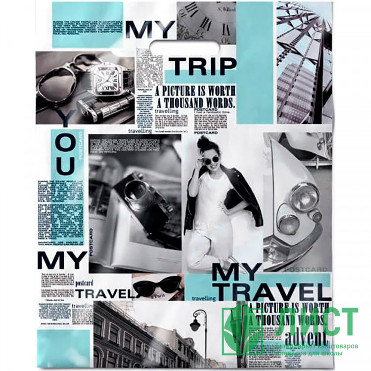 Пакет ПВД прорезная ручка 38*47+6 60мкм Пиар