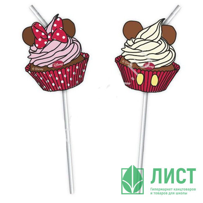 Трубочки для коктейля "Минни Кафе" 6шт/наб. арт.4826799