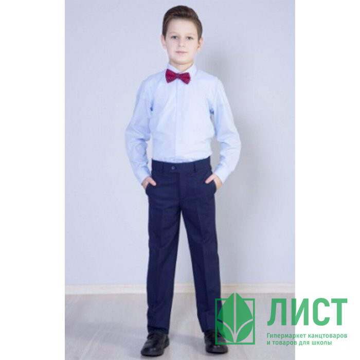 Брюки для мальчика (OVAS) Геометрия зауженный силуэт размер 36/152-42/176 цвет синий