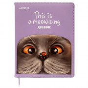 Дневник школьный твердая обложка кожзам (deVENTE) Raccoon and Ladybug шелкография, аппликация,ляссе арт.2022305