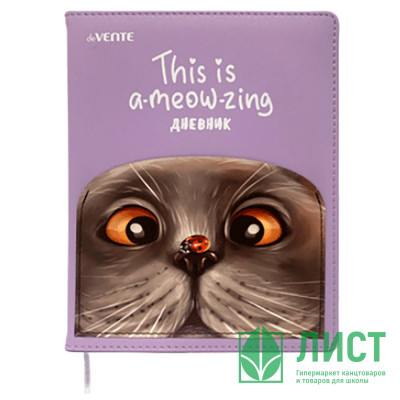 Дневник школьный твердая обложка кожзам (deVENTE) Raccoon and Ladybug шелкография, аппликация,ляссе арт.2022305 Дневник школьный твердая обложка кожзам (deVENTE) Raccoon and Ladybug шелкография, аппликация,ляссе арт.2022305