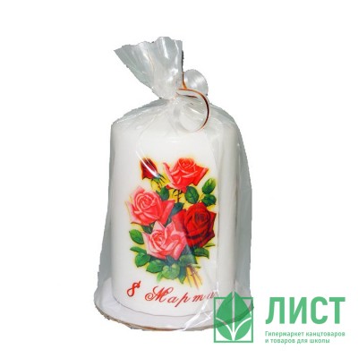 Свеча пеньковая 60*90см Розы арт.6348 Свеча пеньковая 60*90см Розы арт.6348