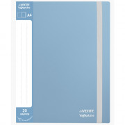 Папка с 20 вкладышами A4 "deVENTE. sigNATURE" A4 (235x310x15 мм) 650 мкм, фактура "ткань" вкладыши 30 мкм, с внутренним карманом A4 160 мкм, индивидуальная упаковка, непрозрачная сумеречно синяя