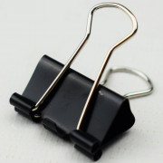 Зажим для бумаги металлический 25мм черный арт.65001201/BCLBL25_1236