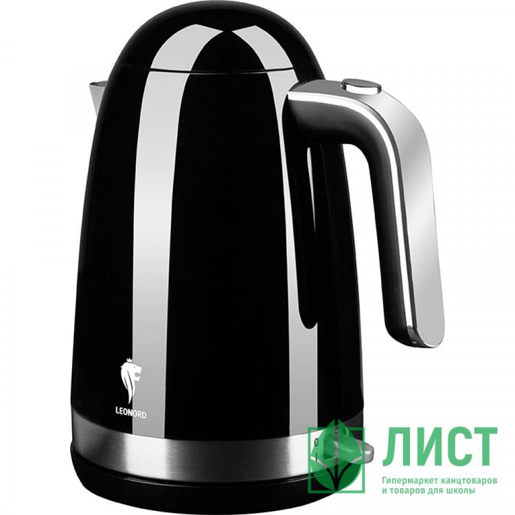 Чайник пластик металл 1,7л  Leonord , арт. LE-1515, черный, 2200Вт