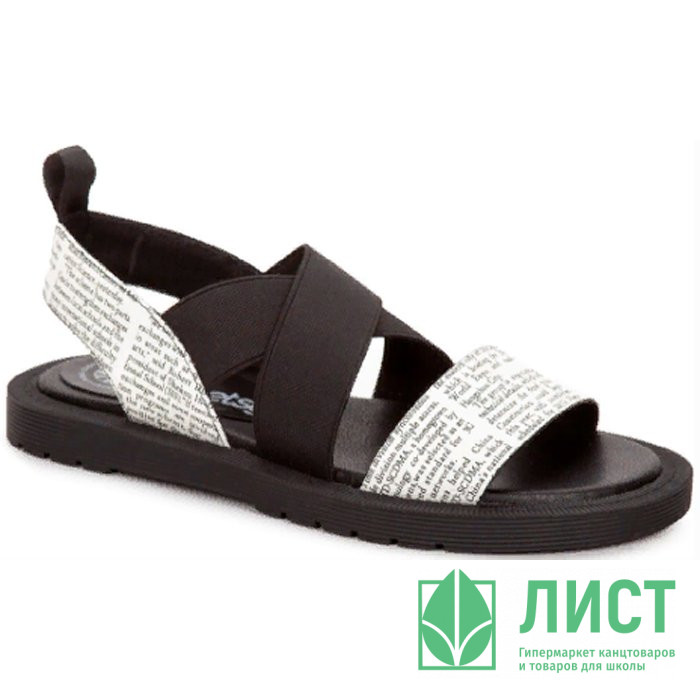 Босоножки для девочки (BETSY) белый/черный верх-искусственная кожа подкладка-текстиль артикул 927347/02-01