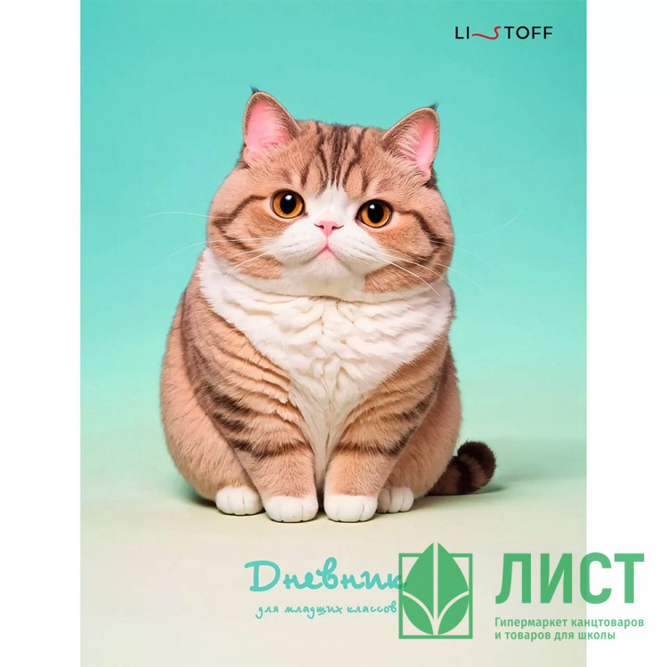 Дневник для младших классов твердая обложка  (Prof-Press) Котик глянцевая ламинация арт.ДМ254801