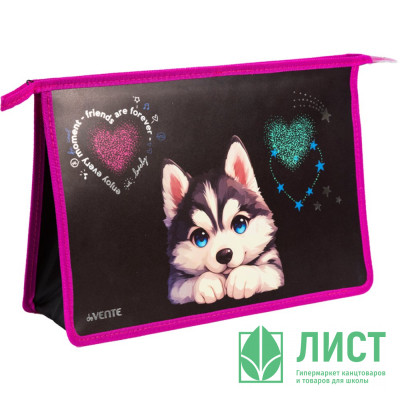 Папка школьная для тетрадей А4 на молнии (deVENTE) Cute Husky арт.8056542 Папка школьная для тетрадей А4 на молнии (deVENTE) Cute Husky арт.8056542