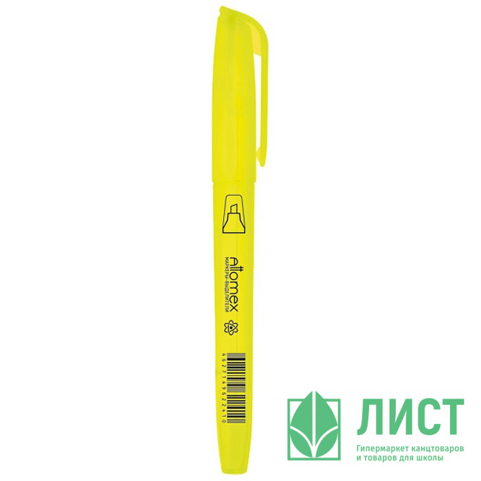 Маркер флуорисцентный  Attomex 1-4мм скошенный желтый арт.5045810 (Ст.12)