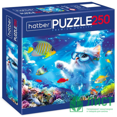 Пазл 250 элементов Котик на релаксе (Hatber) арт.250ПЗ3_32068 Пазл 250 элементов Котик на релаксе (Hatber) арт.250ПЗ3_32068