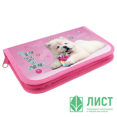 Пенал 1 отделение с откидной планкой (ОНИКС) ПКТ 7-20  МАХ Sweet dog 212х135х26мм полиэстер Пенал 1 отделение с откидной планкой (ОНИКС) ПКТ 7-20  МАХ Sweet dog 212х135х26мм полиэстер
