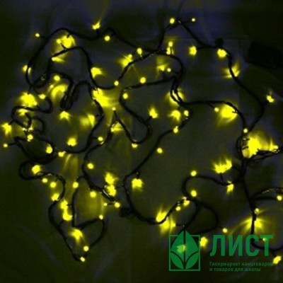 Гирлянда электрическая для дома точечная 7,5м 80LED цвет желтый (зеленый провод) 8режимов арт.183-813 Гирлянда электрическая для дома точечная 7,5м 80LED цвет желтый (зеленый провод) 8режимов арт.183-813
