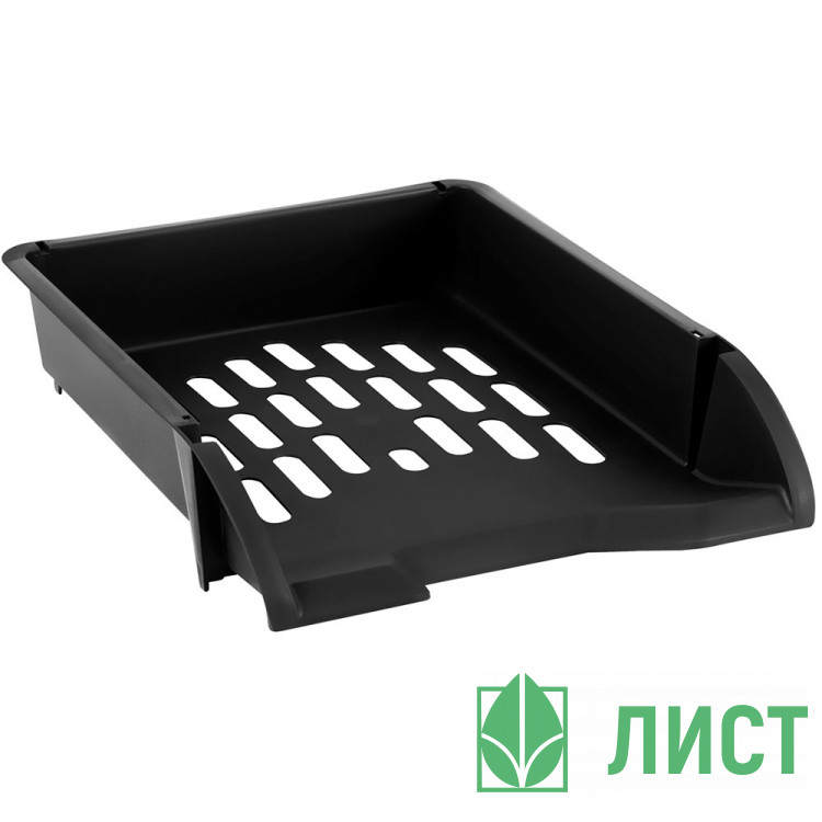 Лоток д/бумаг решетч. 1 секция арт.ЛТГ-30465 (Стамм) черный (Ст.)