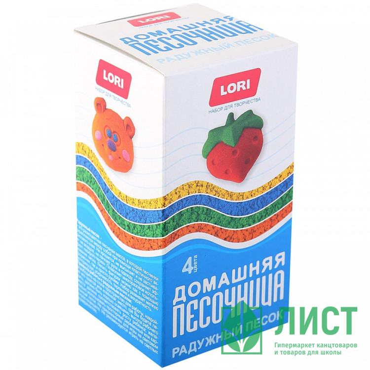 Поделка из песка Радужный песок 4 цвета по 80 грамм (LORI) арт.Пт-022