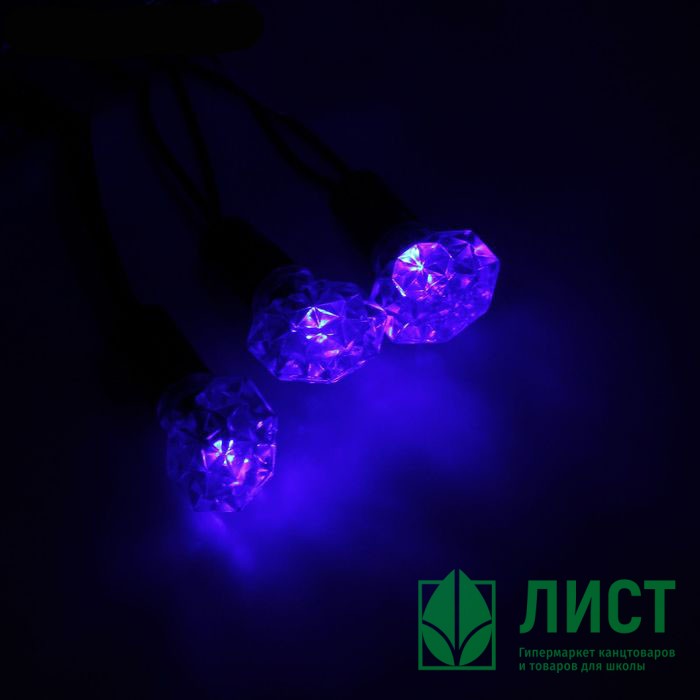 Гирлянда эл. Уличная фигурная 05м 40л. Led грани цв.Синий (т.Провод) арт.1080073