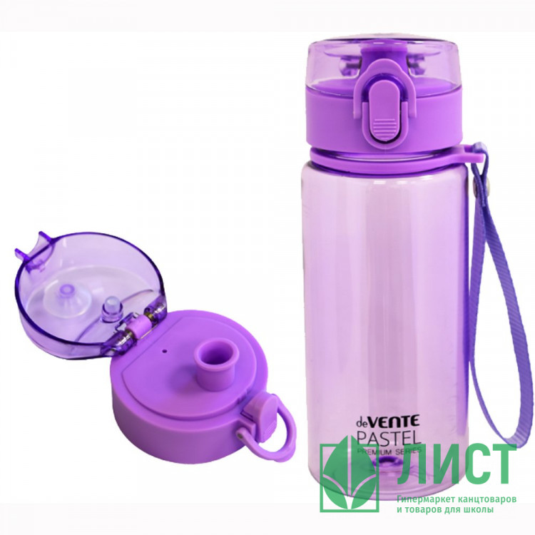 Бутылка 400 мл deVENTE "Pastel" пластик сиреневая арт.8090338