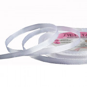 Лента подароч. атласная 0,6см*25м цв.белый арт.1961198